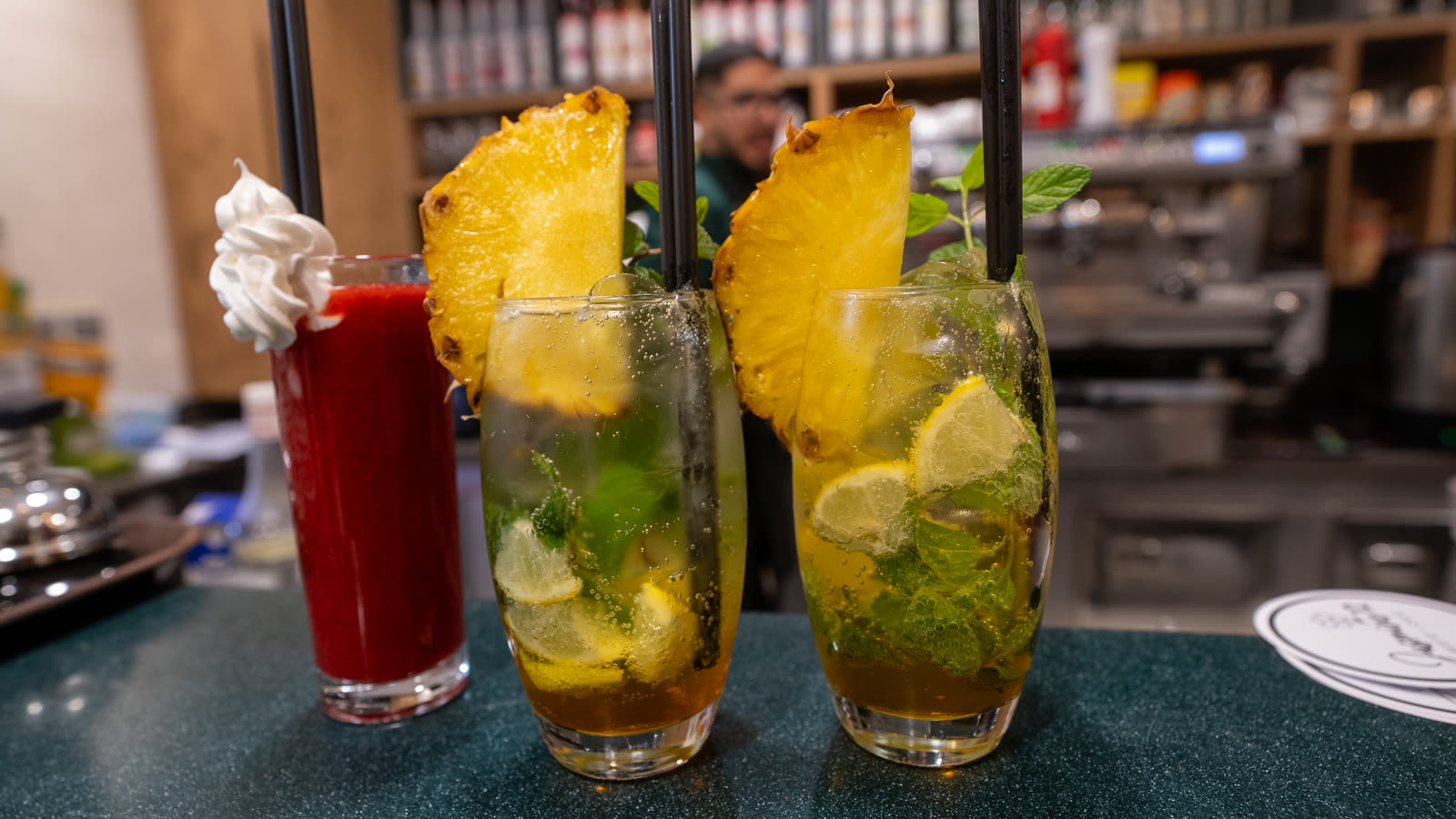 Boissons fraîches préparées au bar